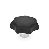 GN 6336.2 Star Knob Technopolymer with Protruding Steel Bushing
